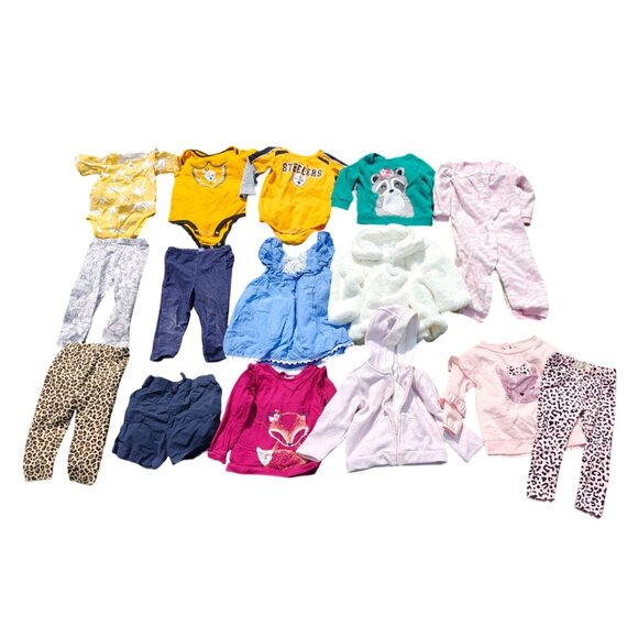 Baby Girl Clothes Lot 18-24 mo 15 Pcs Variety Carters Old Navy Children's Place - Picture 1 of 10